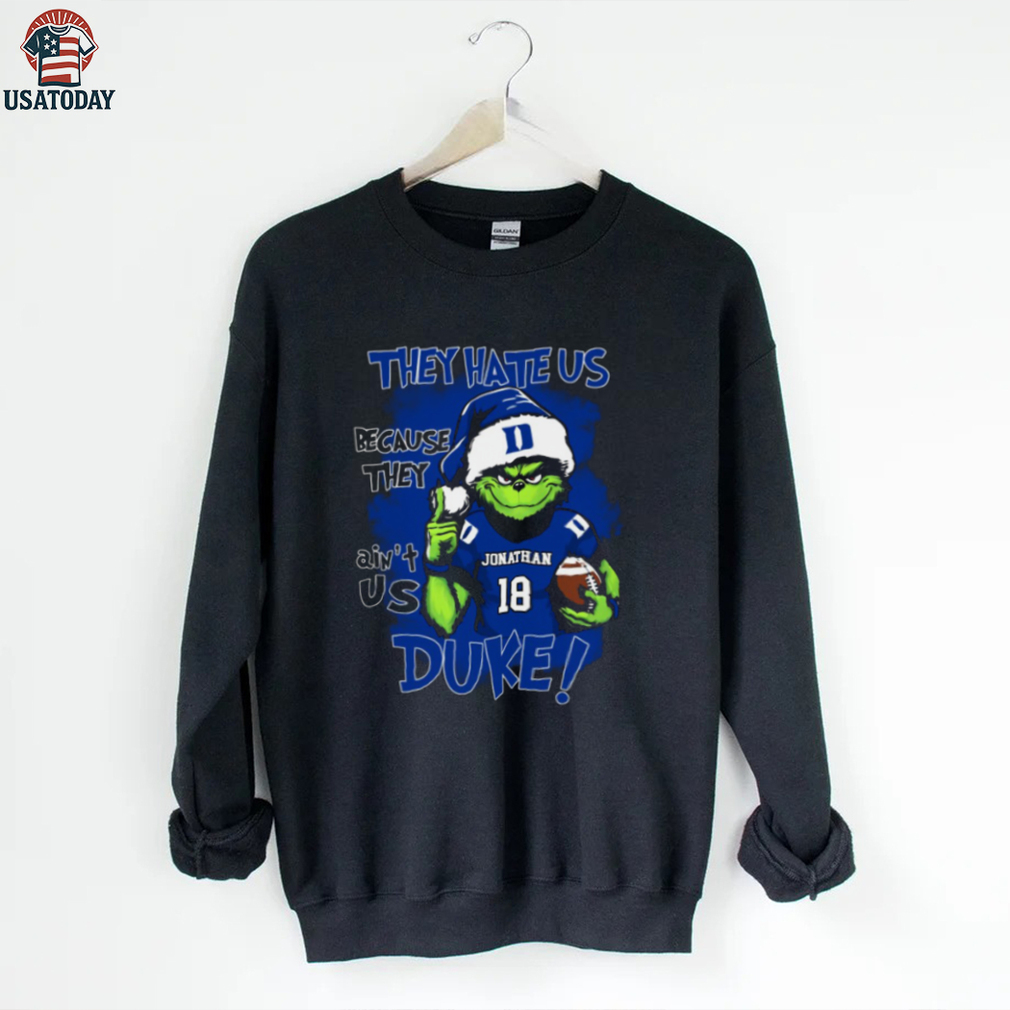 Duke Blue Devils Custom Name Grinch Christmas Tee – NCAA Football Fan Shirt – Quote Holiday Gift “They Hate Us Because They Ain’t Us” Duke Blue Devils Custom Name Grinch Christmas Tee – NCAA Football Fan Shirt – Quote Holiday Gift “They Hate Us Because They Ain’t Us”