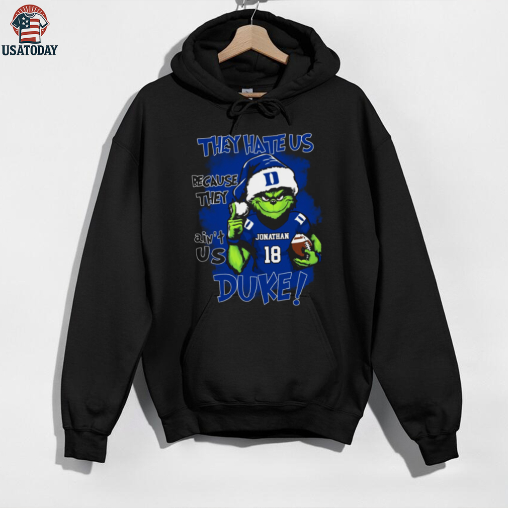 Duke Blue Devils Custom Name Grinch Christmas Tee – NCAA Football Fan Shirt – Quote Holiday Gift “They Hate Us Because They Ain’t Us” Duke Blue Devils Custom Name Grinch Christmas Tee – NCAA Football Fan Shirt – Quote Holiday Gift “They Hate Us Because They Ain’t Us”