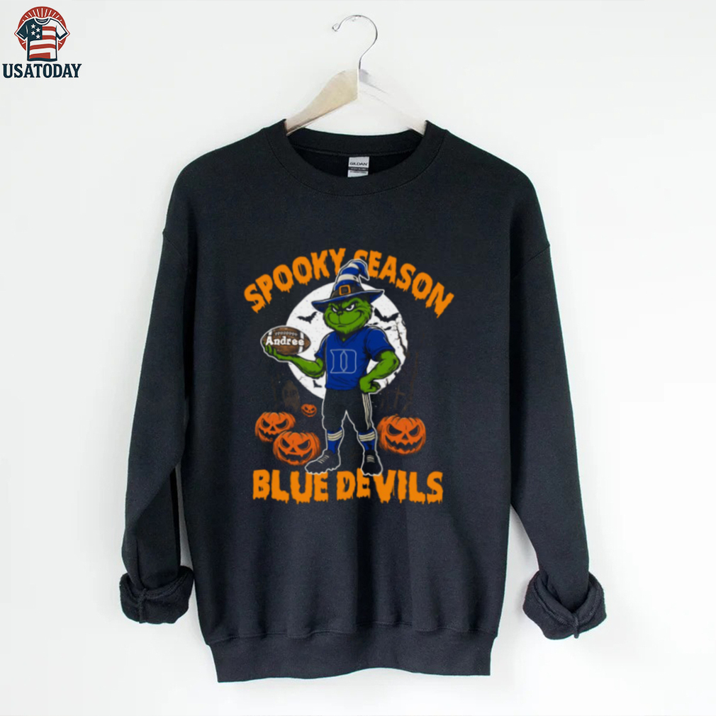 Duke Blue Devils Spooky Season Shirt – NCAA Football Grinch Tee – Custom Name Halloween College Fan Outfit Duke Blue Devils Spooky Season Shirt – NCAA Football Grinch Tee – Custom Name Halloween College Fan Outfit