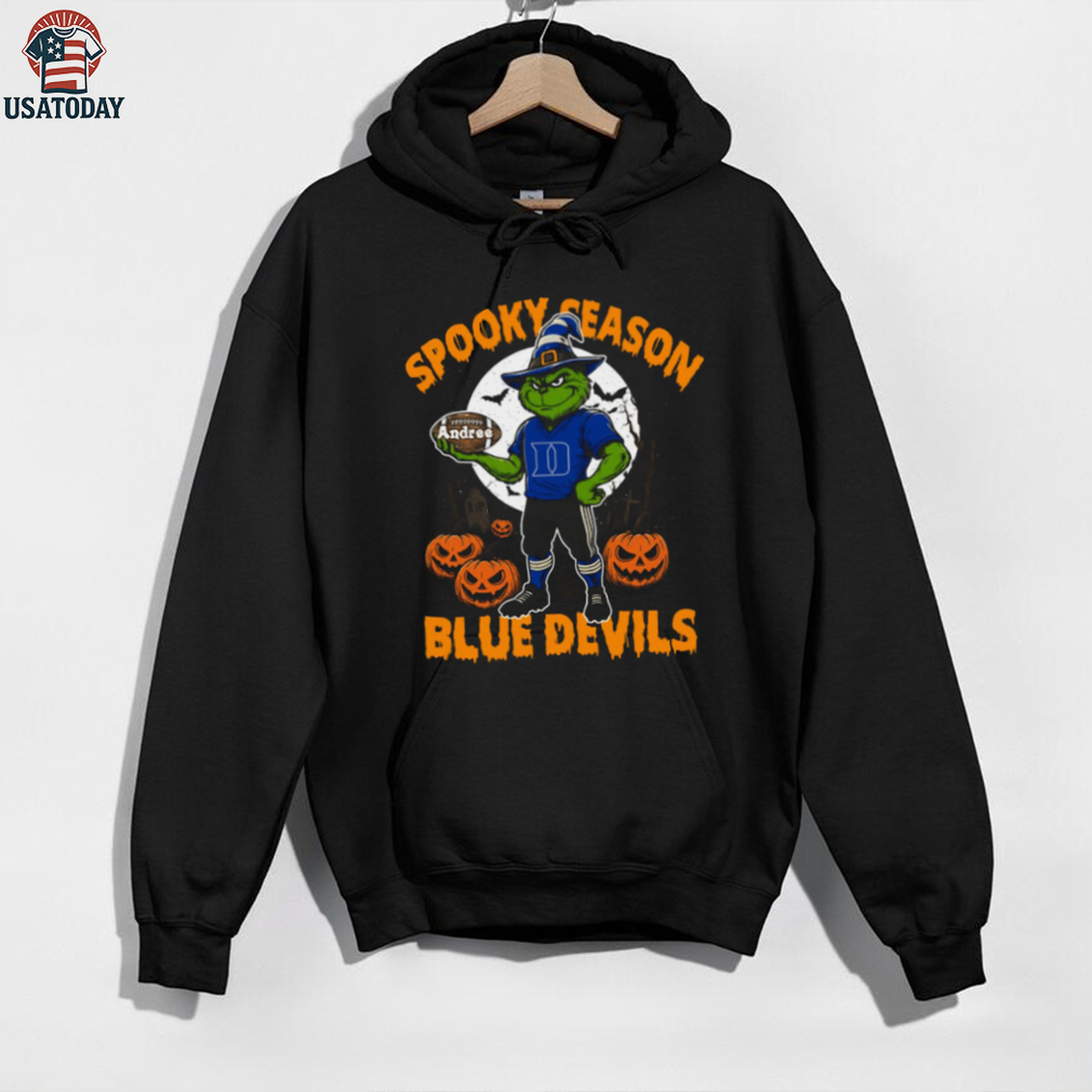 Duke Blue Devils Spooky Season Shirt – NCAA Football Grinch Tee – Custom Name Halloween College Fan Outfit Duke Blue Devils Spooky Season Shirt – NCAA Football Grinch Tee – Custom Name Halloween College Fan Outfit