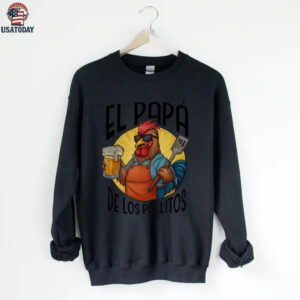 El Papá de los Pollitos   Grill Master Rooster Shirt