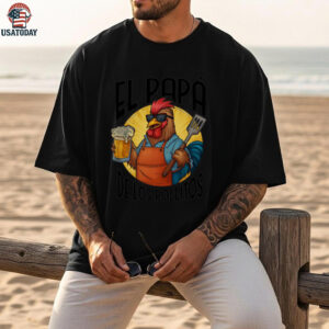 El Papá de los Pollitos   Grill Master Rooster Shirt