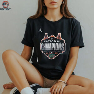 Florida Gators Jordan Brand 2025 NCAA Men’s Basketball National Champions Celebration Logo T Shirt