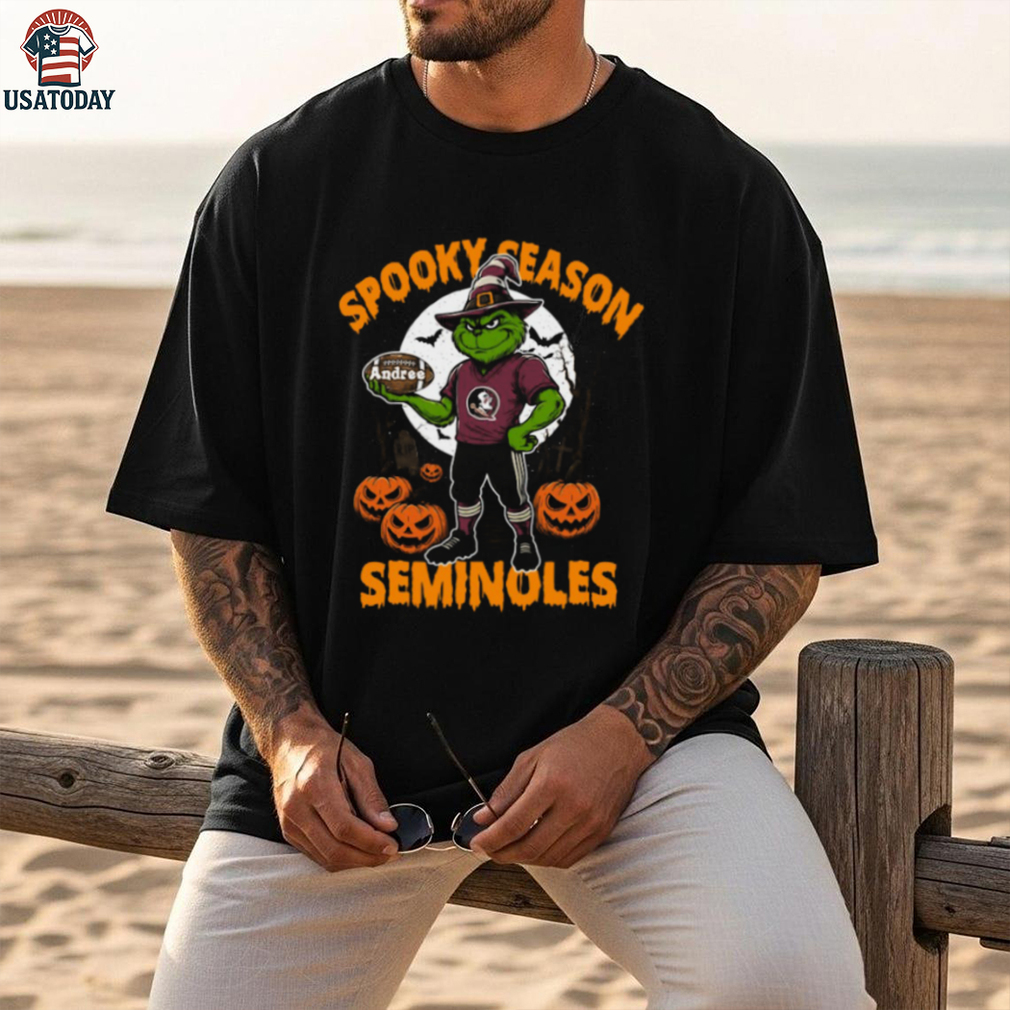 Florida State Seminoles Halloween Shirt – Spooky Season NCAA Football Tee – Personalized Grinch Fan Gift Florida State Seminoles Halloween Shirt – Spooky Season NCAA Football Tee – Personalized Grinch Fan Gift