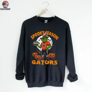 Funny Spooky Season Florida Gators Shirt – NCAA Football Tee – Custom Name Grinch Halloween College Fan Gear