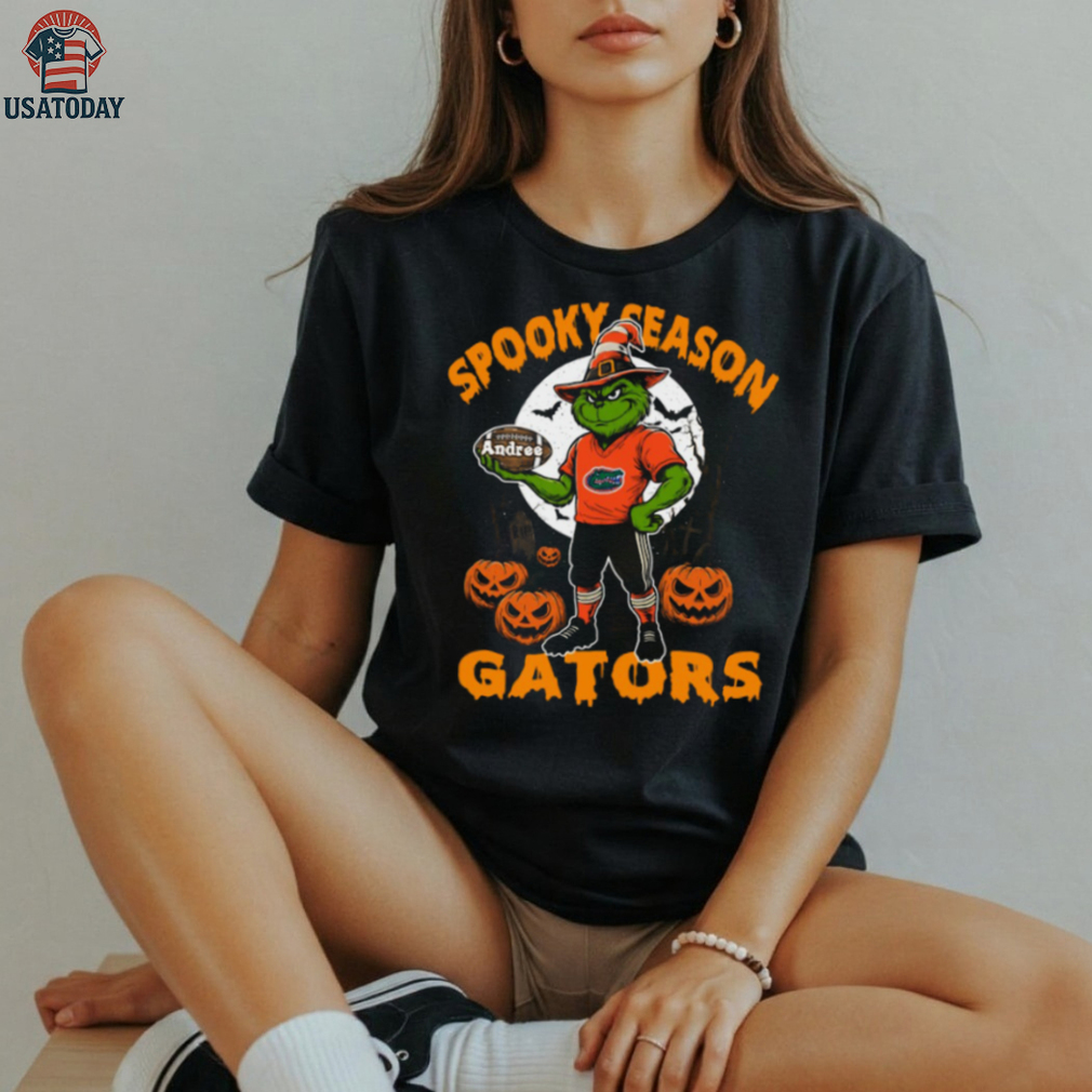 Funny Spooky Season Florida Gators Shirt – NCAA Football Tee – Custom Name Grinch Halloween College Fan Gear Funny Spooky Season Florida Gators Shirt – NCAA Football Tee – Custom Name Grinch Halloween College Fan Gear