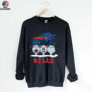 Gnomes Buffalo Bills Christmas Holiday NFL Football Fan Mashup T Shirt