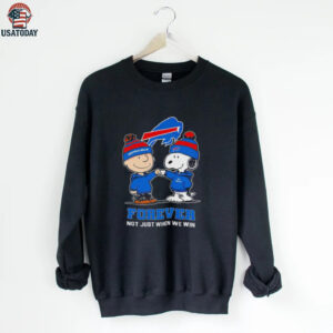 Go Bills Snoopy And Charlie Brown Buffalo Bills Fans Forever Not Just When We Win T Shirt