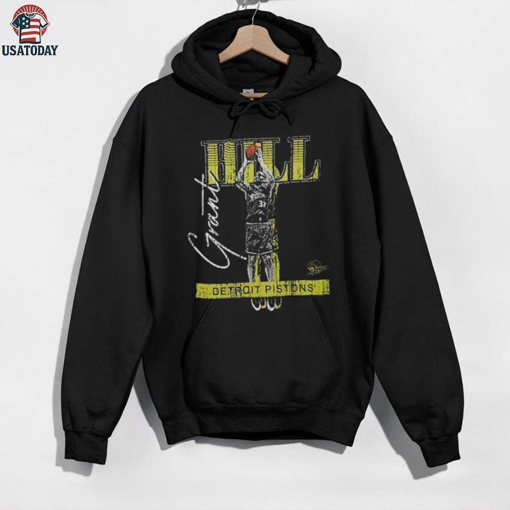 Grant Hill Detroit Pistons Black Neon Pop Short Sleeve Fashion Player T Shirt Grant Hill Detroit Pistons Black Neon Pop Short Sleeve Fashion Player T Shirt