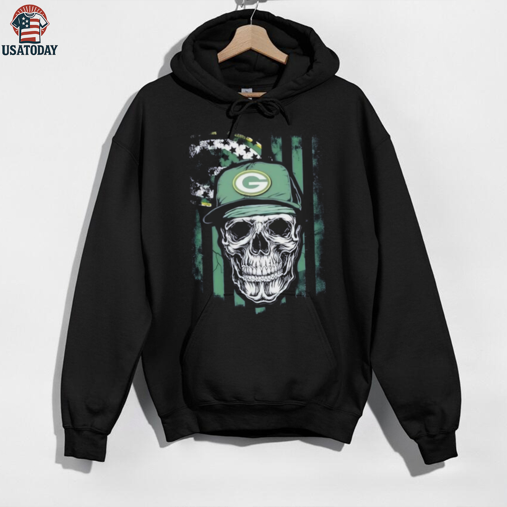 Green Bay Packers Football Skull Flag T Shirt Green Bay Packers Football Skull Flag T Shirt