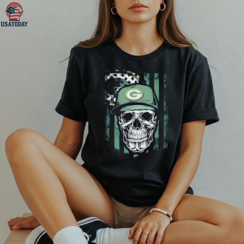 Green Bay Packers Football Skull Flag T Shirt Green Bay Packers Football Skull Flag T Shirt