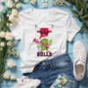 Grinch Christmas Shirt, Personalized Chicago Bulls Holiday Tee with Santa Hat Lights Scarf, NBA Basketball Fan Gift Idea