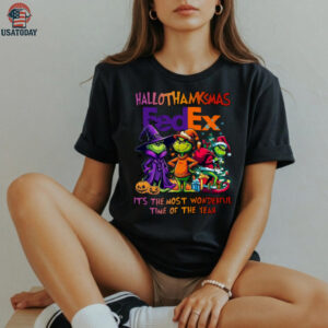 Grinch X Fedex It’s The Most Wonderful Time Of The Year Happy Hallothanksmas T Shirt