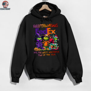 Grinch X Fedex It’s The Most Wonderful Time Of The Year Happy Hallothanksmas T Shirt