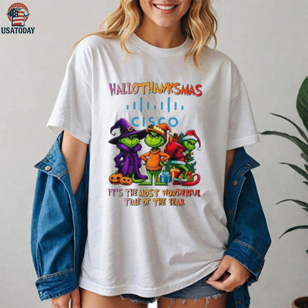 Grinch x Cisco happy HalloThanksMas it’s the most wonderful time of the year shirt Grinch x Cisco happy HalloThanksMas it’s the most wonderful time of the year shirt