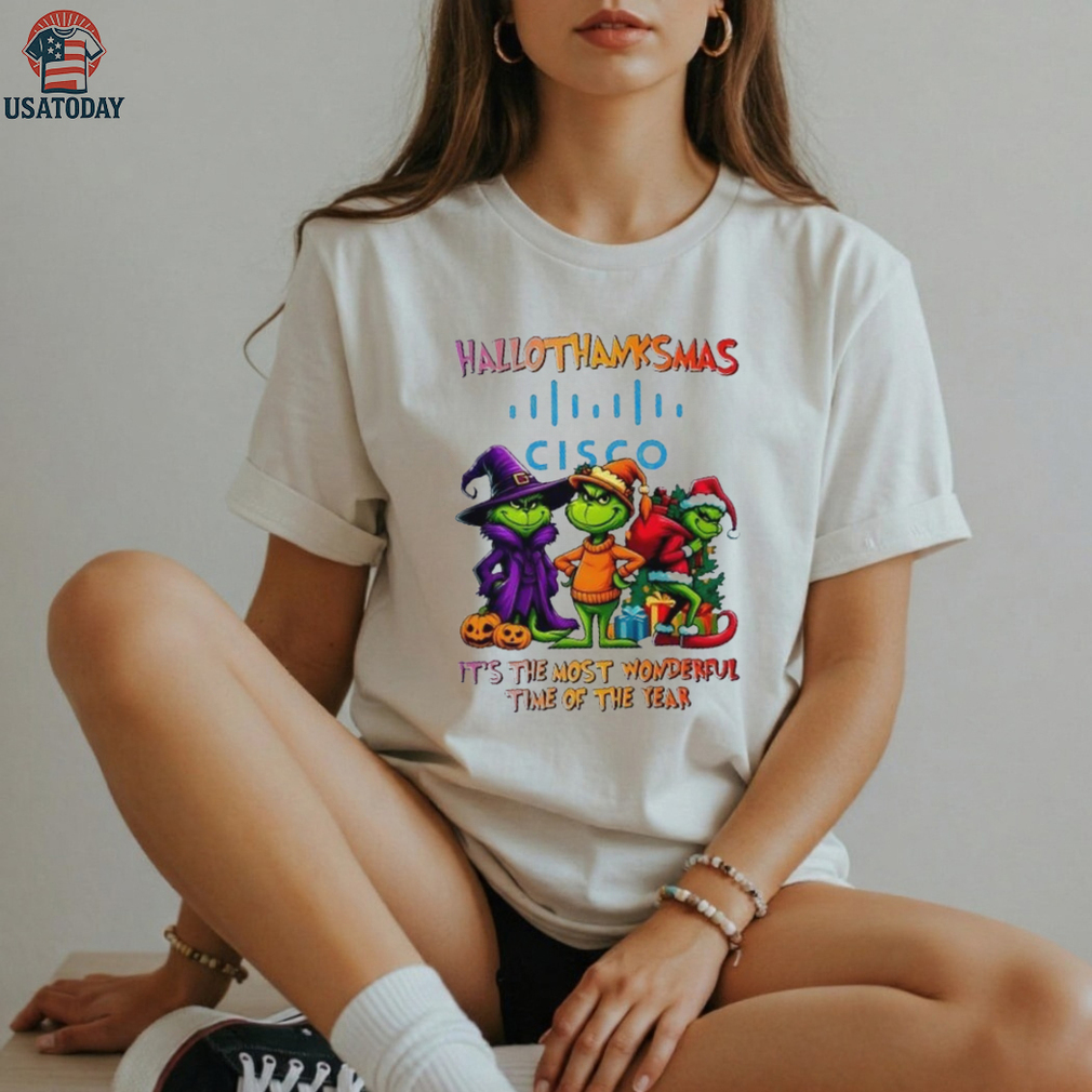 Grinch x Cisco happy HalloThanksMas it’s the most wonderful time of the year shirt Grinch x Cisco happy HalloThanksMas it’s the most wonderful time of the year shirt