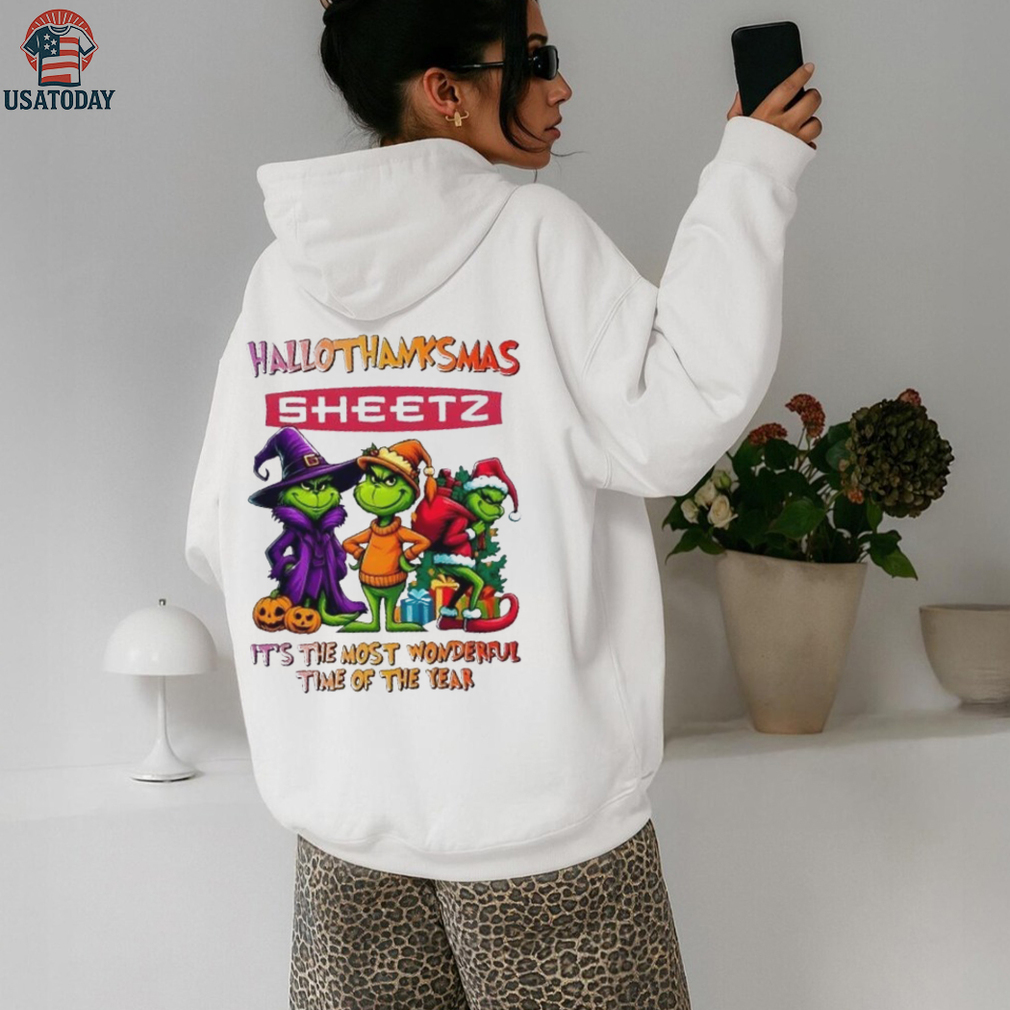 Grinch x Sheetz happy HalloThanksMas it’s the most wonderful time of the year shirt Grinch x Sheetz happy HalloThanksMas it’s the most wonderful time of the year shirt