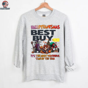 Hallothanksmas Horror Movies Shirt Best Buy Holiday Halloween Christmas Tee