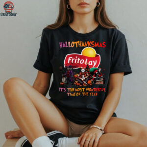 Halloween Thanksgiving Christmas Shirt Horror Movies X FritoLay Hallothanksmas Tee