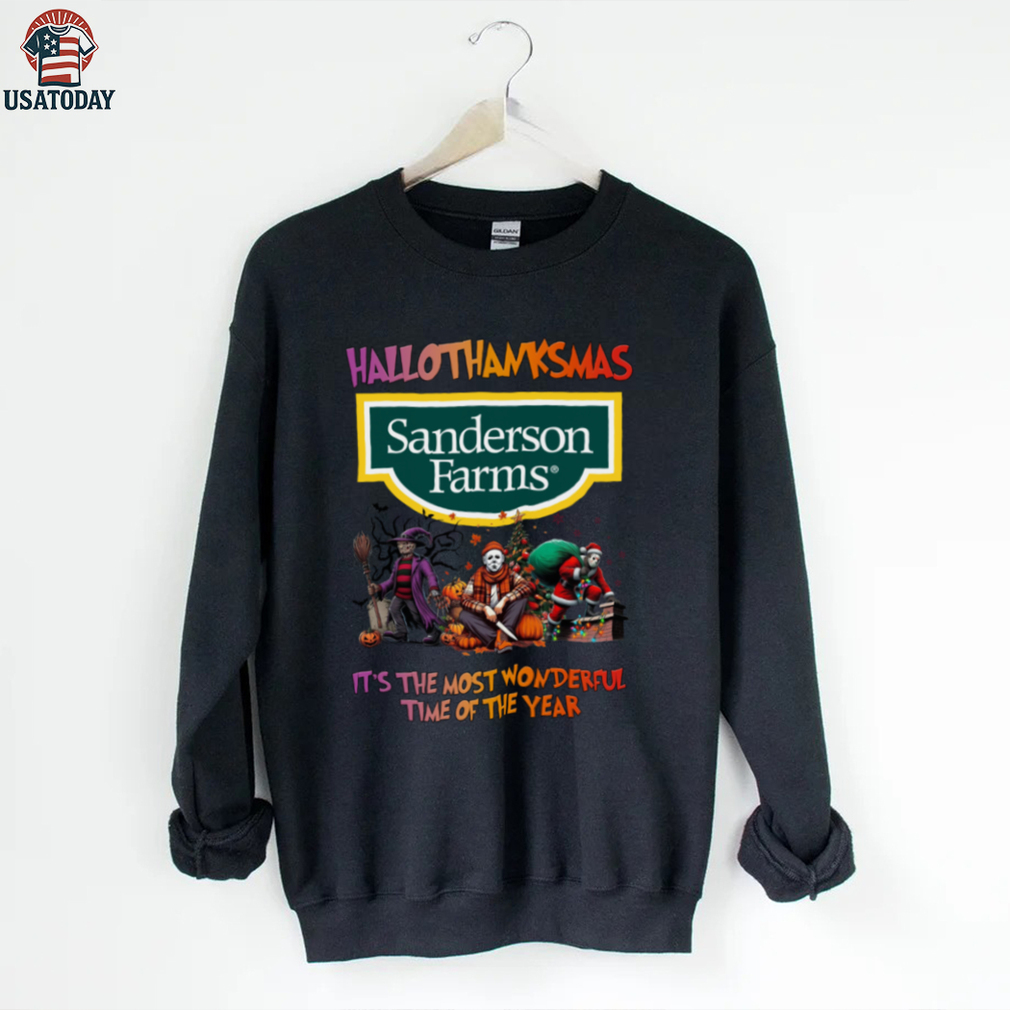Halloween Thanksgiving Christmas Shirt Horror Movies X Sanderson Farms Hallothanksmas Tee Halloween Thanksgiving Christmas Shirt Horror Movies X Sanderson Farms Hallothanksmas Tee