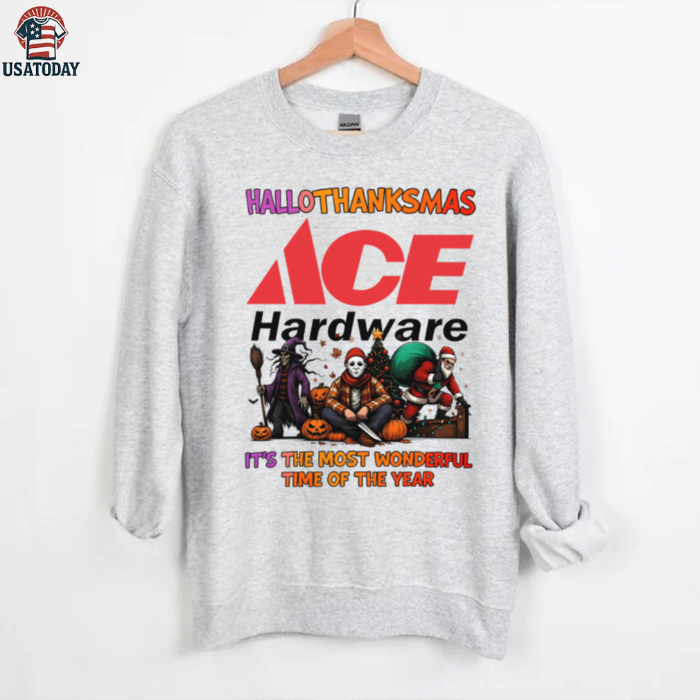 Happy Hallothanksmas Horror Movies and Ace Hardware Tyson Shirt Funny Holiday Halloween Thanksgiving Christmas Tee Happy Hallothanksmas Horror Movies and Ace Hardware Tyson Shirt Funny Holiday Halloween Thanksgiving Christmas Tee