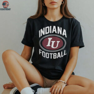 Hoosiers Shop Indiana Hoosiers Football Vintage Logo Black T Shirt