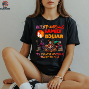 Horror Movies X Family Dollar It’S The Most Wonderful Time Of The Year Happy Hallothanksmas Shirt