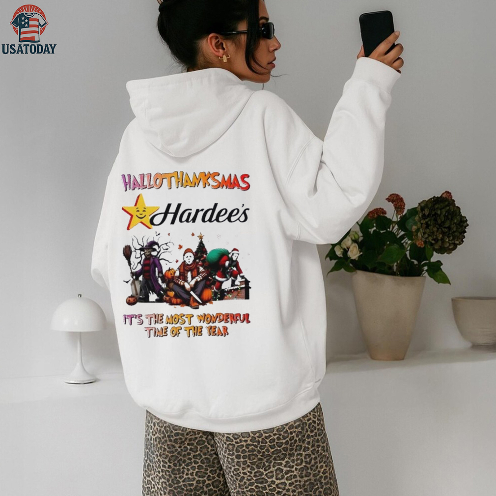 Horror Movies x Hardee’s happy HalloThanksMas it’s the most wonderful time of the year shirt Horror Movies x Hardee’s happy HalloThanksMas it’s the most wonderful time of the year shirt