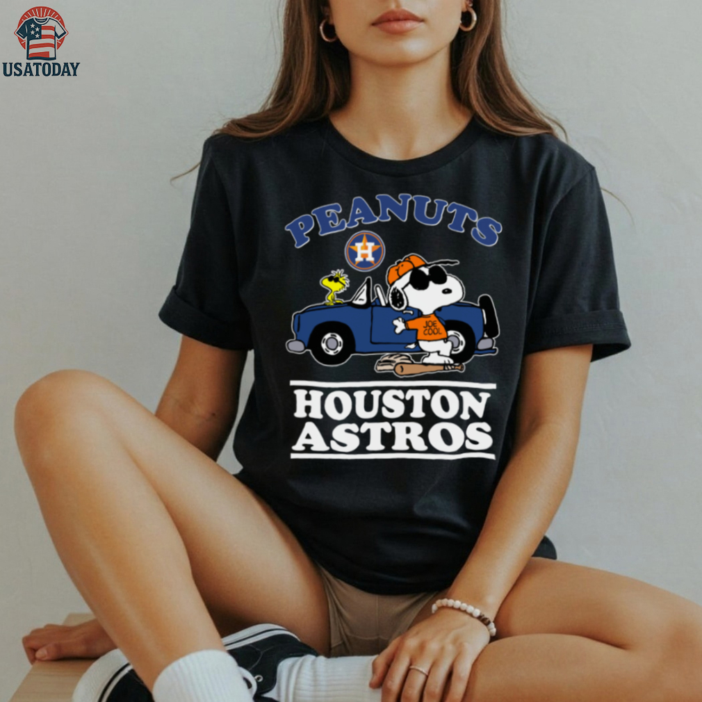 Houston Astros Snoopy Peanuts Car Baseball T Shirt Houston Astros Snoopy Peanuts Car Baseball T Shirt
