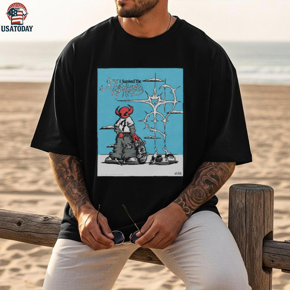 I Survived The Rapture Skateboard Tee I Survived The Rapture Skateboard Tee