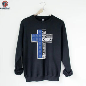 I can do all things through Christ who strengthens me New York Yankees baseball cross shirt