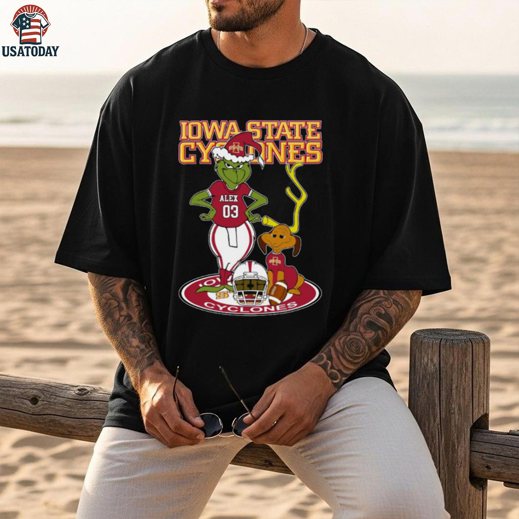 Iowa State Cyclones Grinch with Dog Tee – Custom Name NCAA Football Shirt – Personalized Holiday Gift & Game Day Fan Style Iowa State Cyclones Grinch with Dog Tee – Custom Name NCAA Football Shirt – Personalized Holiday Gift & Game Day Fan Style