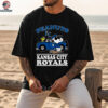 Kansas City Royals Snoopy Peanuts Car Baseball T Shirt
