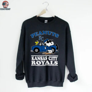 Kansas City Royals Snoopy Peanuts Car Baseball T Shirt