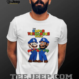 Kike Hernandez and Teoscar Hernandez Dodgers Super Mario Hernandez Bros cartoon shirt