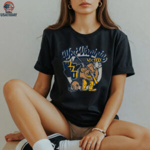 Light Blue West Virginia Mountaineers Retro Mountaineer Badge Shirt