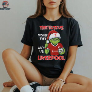 Liverpool FC Grinch T Shirt They Hate Us Because They Ain’t Us Funny Christmas Tee