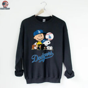 Los Angeles Dodgers Snoopy Charlie Brown Peanuts T Shirt