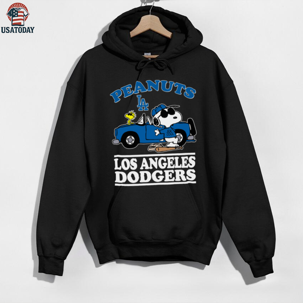 Los Angeles Dodgers Snoopy Peanuts Car Baseball T Shirt Los Angeles Dodgers Snoopy Peanuts Car Baseball T Shirt