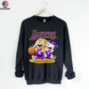 Los Angeles Lakers X Charlie Brown And Snoopy Playing Basketball Shirt