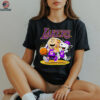 Los Angeles Lakers X Charlie Brown And Snoopy Playing Basketball Shirt