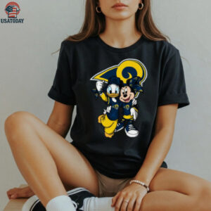 Los Angeles Rams Mickey Mouse Donald Duck T Shirt