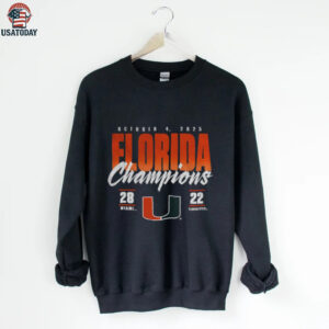 Miami Hurricanes vs. Florida State Seminoles 2025 State Champions Score shirt