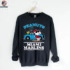 Miami Marlins Snoopy Peanuts Car Baseball T Shirt