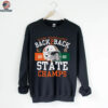 Miami Team Store Miami Hurricanes Black Back 2 Back State Champs T Shirt
