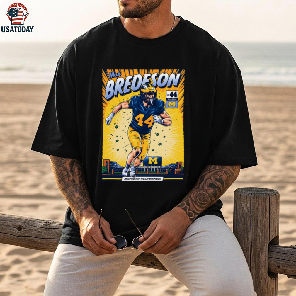 Michigan Wolverines #44 Max Bredeson Student Athlete Comic T Shirt Michigan Wolverines #44 Max Bredeson Student Athlete Comic T Shirt