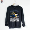Milwaukee Brewers Snoopy Peanuts Car Baseball T Shirt