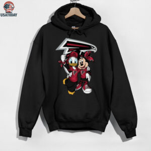 Minnie and Donald Duck Atlanta Falcons Fan Tee