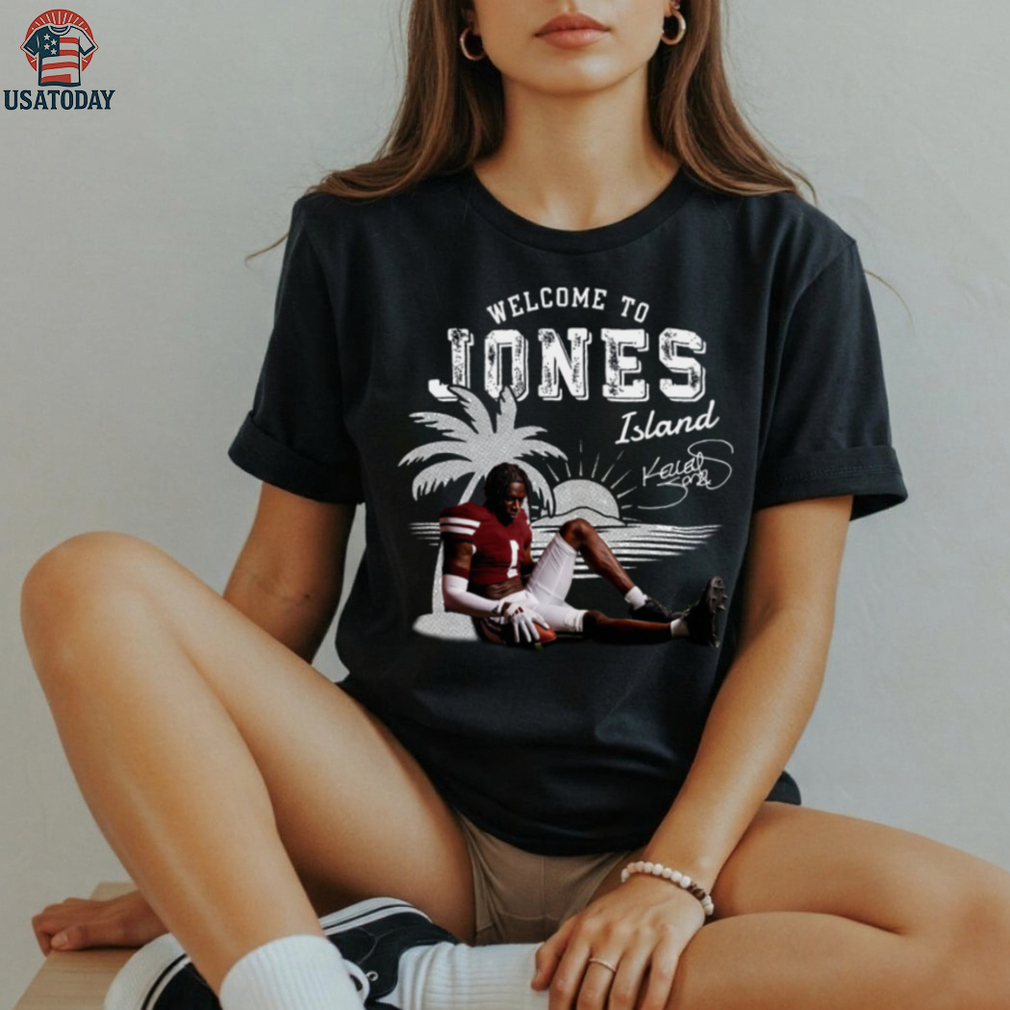 NIL Store Mississippi State Football Kelley Jones Welcome to the Jones Island T Shirt NIL Store Mississippi State Football Kelley Jones Welcome to the Jones Island T Shirt