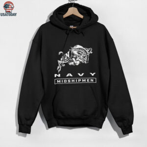 Navy Midshipmen Shop Navy Midshipmen Stack Stretch Performance T Shirt